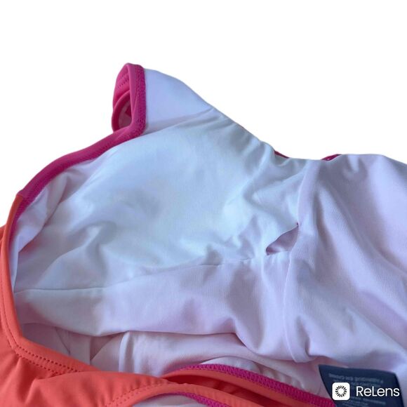 Tommy Hilfiger Swimsuit size 8 Colorblock Removable Pads Stretch One-Piece Pink - Picture 6 of 8